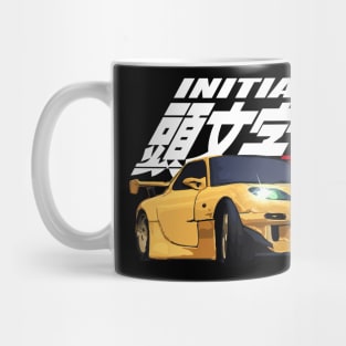 Initial D - FD RX-7 yellow drift Mug